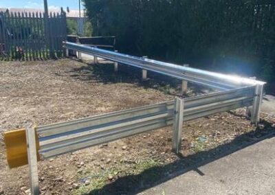 ARMCO barrier installation